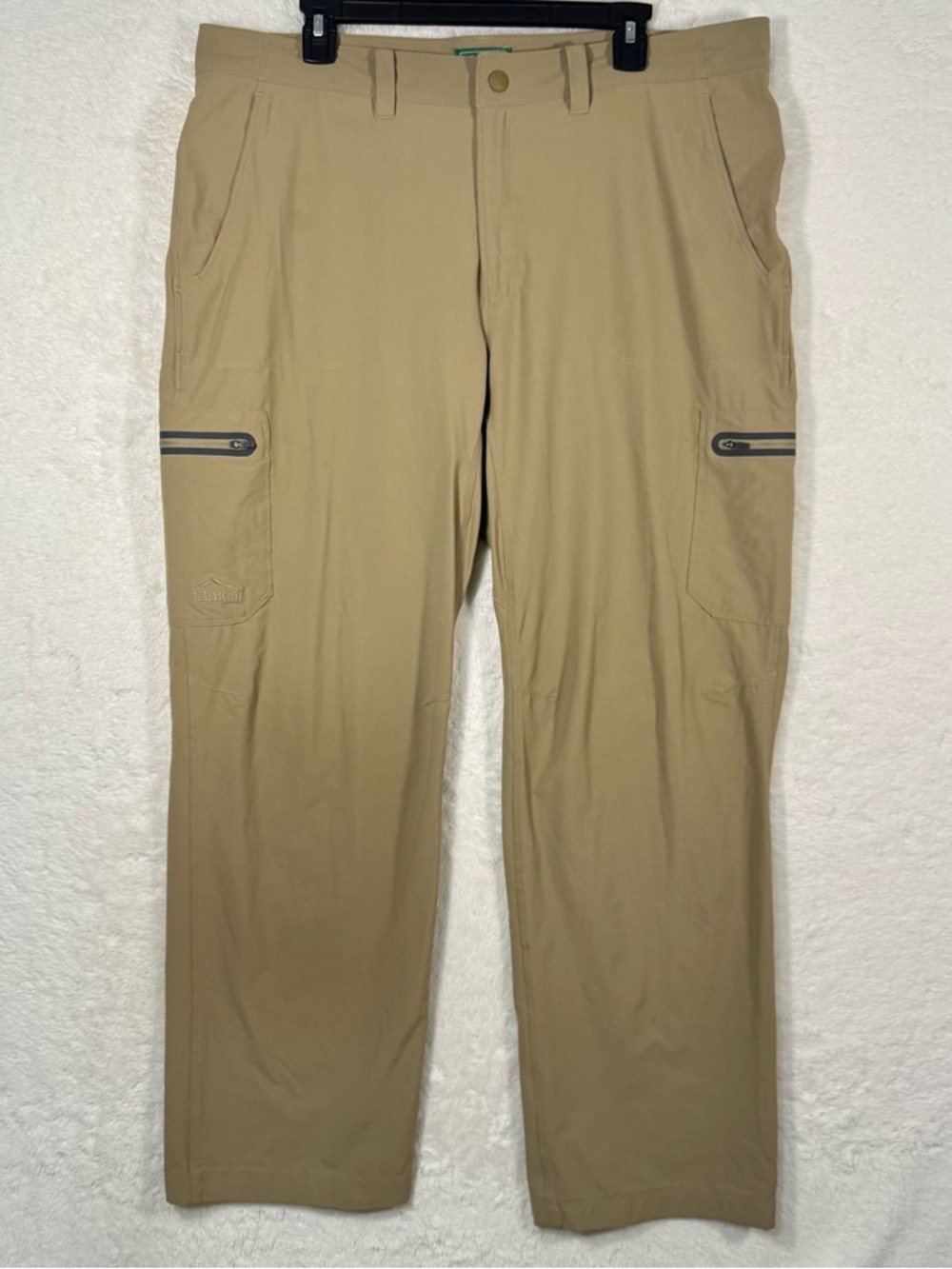 LL Bean Cresta Hiking Pants Men’s 38x32 Khaki Lightweight Stretch Outdoor Travel